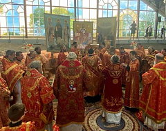 Монашествующие приняли участие в торжествах по случаю 30-летия возрождения древней Туровской епархии