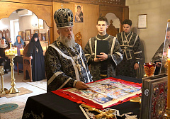 Архиепископ Брестский Иоанн возглавил Литургию Преждеосвященных Даров в Спасском женском монастыре Кобрина