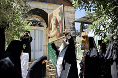 7 июля чтимый образ Благовещения Пресвятой Богородицы по ежегодной традиции вернулся из Горнеской обители в Иерусалим