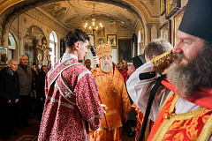 В среду Светлой седмицы архиепископ Брестский и Кобринский Иоанн совершил Пасхальный визит в Афанасиевский мужской монастырь города Бреста