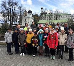 Жировичский монастырь посетили с экскурсионно-паломнической поездкой учащиеся СШ №1 города Березино