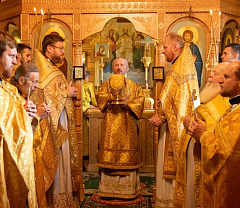 Патриарший Экзарх всея Беларуси возглавил престольный праздник в Иоанно-Богословском монастыре деревни Домашаны