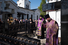 В Никольском мужском монастыре Гомеля почтили 12-ю годовщину преставления архиепископа Аристарха (Станкевича)