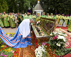 Игумении монастырей Гомельской епархии молились за праздничными богослужениями в день памяти преподобной Манефы Гомельской