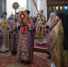 В Неделю вторую Великого поста Патриарший Экзарх всея Беларуси совершил Божественную литургию в Ляденском мужском монастыре