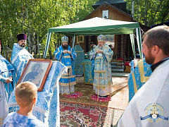 10 августа на Одигитриевском подворье Гомельского мужского монастыря архиепископ Стефан возглавил престольное торжество