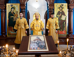 В день памяти всех преподобных отцов Святой Горы Афон патриарший Экзарх всея Беларуси совершил Литургию во Введенском женском монастыре в Богушах