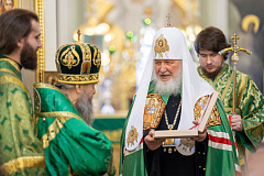 В день памяти благоверного князя Даниила Московского Святейший Патриарх Кирилл совершил Литургию в Даниловом монастыре Москвы [+ВИДЕО]