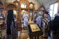 В день памяти преподобной Марии Египетской архиепископ Гомельский Стефан совершил Литургию в Успенском женском монастыре в Казимирово