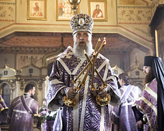 В пятницу 5-й седмицы Великого поста архиепископ Иоанн совершил богослужение в Афанасиевском мужском монастыре Бреста