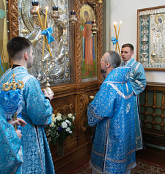3 февраля, в день иконы Божией Матери «Отрада и Утешение» Патриарший Экзарх всея Беларуси совершил Божественную литургию в Ляденском мужском монастыре